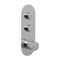 Milano Orta - 2 Outlet Round Push Button Thermostatic Shower Valve - Chrome