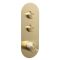 Milano Orta - Modern 2 Outlet Round Push Button Shower Valve - Brushed Brass