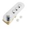 Milano Orta - 3 Outlet Round Push Button Thermostatic Shower Valve - Chrome