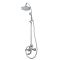 Milano Earlham - Art Deco Wall Mounted Bath Mixer Tap with Shower Head and Hand Shower - Choice of Finish