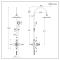 Milano Earlham - Art Deco Triple Exposed Thermostatic Shower with Rigid Riser Rail (2 Outlet) - Choice of Finish