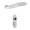 Milano Vis - Chrome Thermostatic Digital Shower with Round Waterblade Shower Head (2 Outlet)