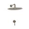 Milano Clarus - Manual Shower Valve with 300mm Round Head - Aged Gold (1 Outlet)