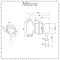 Milano Nero - Black Shower with Wall Mounted Square Shower Head (1 Outlet)