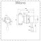 Milano Nero - Black Shower with Pencil Hand Shower Kit (1 Outlet)