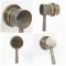 Milano Clarus - Modern One Outlet Mixer Valve with Overflow Bath Filler and Waste - Aged Gold