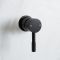 Milano Nero - Modern One Outlet Mixer Valve with Overflow Bath Filler and Waste - Black