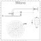 Milano Ashurst - Brushed Nickel Shower with Wall Mounted Round Shower Head (1 Outlet)