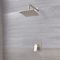 Milano Hunston - Brushed Nickel Shower with Wall Mounted Shower Head (1 Outlet)