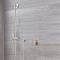 Milano Hunston - Brushed Nickel Shower with Square Hand Shower and Riser Rail (1 Outlet)