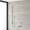 Milano Ashurst - Manual Diverter Shower Valve, Riser Rail Kit and Spout - Brushed Nickel (2 Outlet)