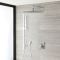 Milano Ashurst - Manual Diverter Shower Valve with 300mm Square Head and Riser Rail Kit - Chrome (2 Outlet)