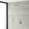 Milano Ashurst - Manual Diverter Shower Valve with 300mm Round Head and Hand Shower - Chrome (2 Outlet)