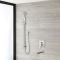 Milano Hunston - Manual Diverter Shower Valve, Riser Rail Kit and Spout - Brushed Nickel