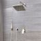 Milano Hunston - Brushed Nickel Shower with Diverter, Shower Head and Hand Shower (2 Outlet)