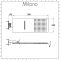 Milano Hunston - Brushed Nickel Shower with Diverter and Waterblade Shower Head (2 Outlet)