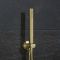 Milano Orta - Brushed Brass Push Button Thermostatic Shower with Shower Head and Hand Shower (2 Outlet)
