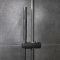Milano Orta - Black Thermostatic Push Button Shower with Recessed Shower Head (2 Outlet) - Choice of Hand Shower