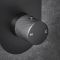 Milano Orta - Black Thermostatic Push Button Shower with Recessed Shower Head (2 Outlet) - Choice of Hand Shower