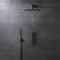 Milano Orta - Black Thermostatic Push Button Shower with Shower Head (2 Outlet)  - Choice of Hand Shower