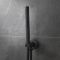 Milano Orta - Black Thermostatic Push Button Shower with Shower Head (2 Outlet)  - Choice of Hand Shower