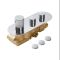 Milano Orta - Chrome Thermostatic Push Button Shower with Recessed Shower Head (2 Outlet) - Choice of Hand Shower
