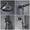 Milano Elizabeth - Traditional Grand Rigid Riser with Hand Shower - Black