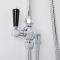 Milano Elizabeth - Traditional Victorian Grand Rigid Riser with Hand Shower - Chrome and Black