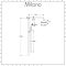 Milano Elizabeth - Chrome and White Traditional Rigid Riser