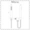 Milano Blade - Chrome Thermostatic Shower with Shower Head, Hand Shower and Bath Filler (3 Outlet)