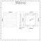 Milano Arvo - Modern 400mm Square Recessed Shower Head - Chrome