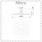Milano Mirage - 200mm Round Ultra Thin Fixed Shower Head - Chrome
