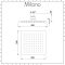 Milano Arvo - 200mm Square Ultra Thin Shower Head - Chrome