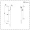 Milano Elizabeth - Traditional Riser Rail Kit with Hand Shower and Outlet Elbow - Brushed Gold (1 Outlet)