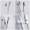 Milano Arvo - Modern Square Riser Rail Hand Shower Kit with Smooth Hose - Chrome