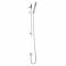 Milano Arvo - Modern Square Riser Rail Hand Shower Kit with Smooth Hose - Chrome