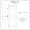 Milano Select - Modern Shower Riser Rail - Chrome
