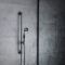 Milano Elizabeth - Traditional Riser Rail Kit with Hand Shower and Integrated Elbow - Black