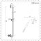 Milano Elizabeth - Traditional Riser Rail Kit with Hand Shower and Integrated Elbow - Black