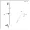 Milano Elizabeth - Traditional Riser Rail Kit with Hand Shower and Integrated Elbow - Brushed Copper