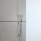 Milano Lune - Modern Round Riser Rail Kit with Hand Shower and Integrated Elbow - Choice of Finish