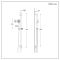 Milano Lune - Modern Round Riser Rail Kit with Hand Shower and Integrated Elbow - Choice of Finish