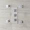 Milano Arvo - Chrome Thermostatic Shower with Recessed Shower Head and Body Jets (2 Outlet)