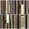 Milano Lyra - Thermostatic Shower with Thin Fixed Shower Head and Riser Rail with Hand Shower (2 Outlet) - Brushed Brass