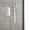 Milano Arvo - Chrome Thermostatic Shower with Riser Rail, Hand Shower and Body Jets (2 Outlet)