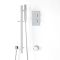 Milano Arvo - Chrome Thermostatic Shower with Overflow Bath Filler and Riser Rail with Hand Shower (2 Outlet)