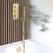 Milano Lyra - Thermostatic Shower with Hand Shower and Overflow Bath Filler (2 Outlet) - Brushed Brass
