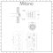 Milano Mirage - Chrome Thermostatic Shower with Recessed Shower Head and Body Jets (2 Outlet)