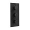 Milano Nero - Black Thermostatic Shower with Square Shower Head and Hand Shower (2 Outlet)