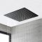 Milano Nero - Black Thermostatic Shower with Recessed Shower Head and Riser Rail with Hand Shower (2 Outlet)